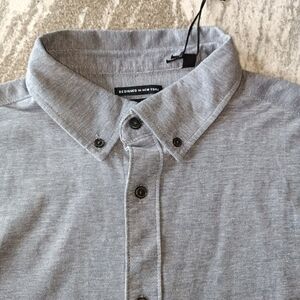 Kenneth Cole Men's Knit Pique Long Sleeve Shirt New Size Medium